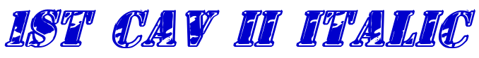 1st Cav II Italic шрифт